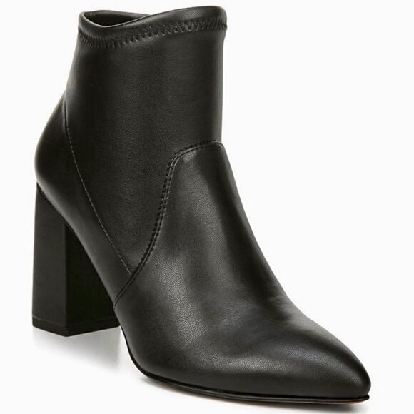 Franco Sarto Kacee Black Leather Ankle Boot BNWT - Picture 2 of 6